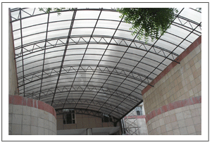 Polycabonate Skylights Nodular Spaceframes Aluminium Claddings