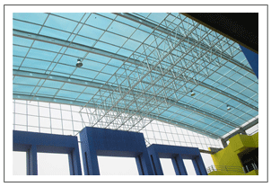 Polycabonate Skylights Nodular Spaceframes Aluminium Claddings